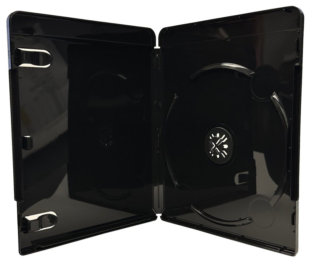 Mediaxpo Blu-ray Cases PREMIUM GLOSSY Black 4K Blu-Ray Single DVD Cases 12MM