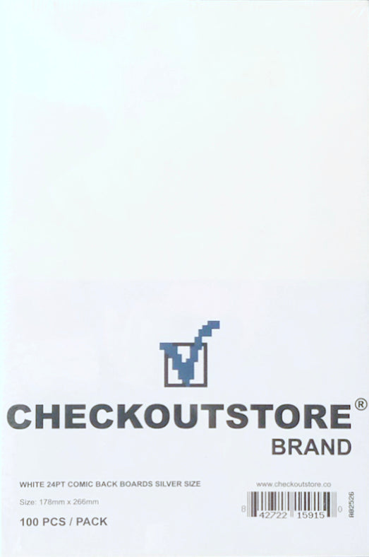 CheckOutStore Comic Supplies CheckOutStore White 24pt Silver Age Comic Books Backing Boards